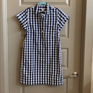 Jcrew checkered shirt dress